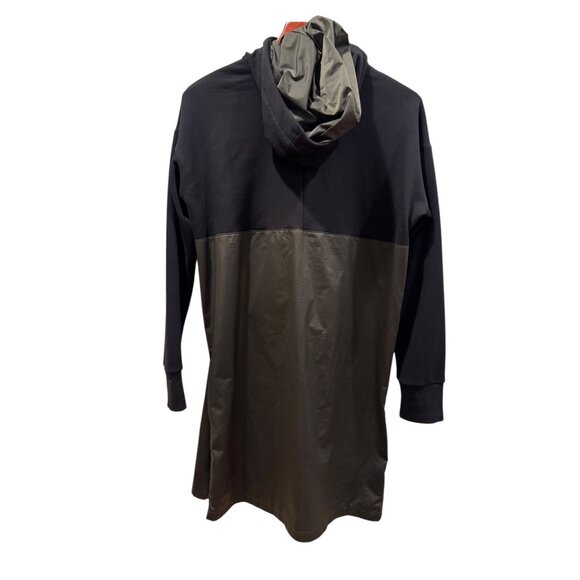 Athleta Radiant Hybrid Army Green Oversized Hoodie Pullover Dress ST - Picture 3 of 7